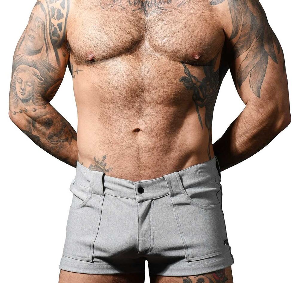 NEW Andrew Christian Mens Hamptons Capsule Beach Shorts Grey Size 34
